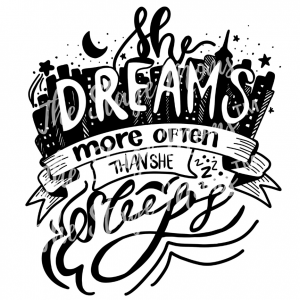 She Dreams - Printable